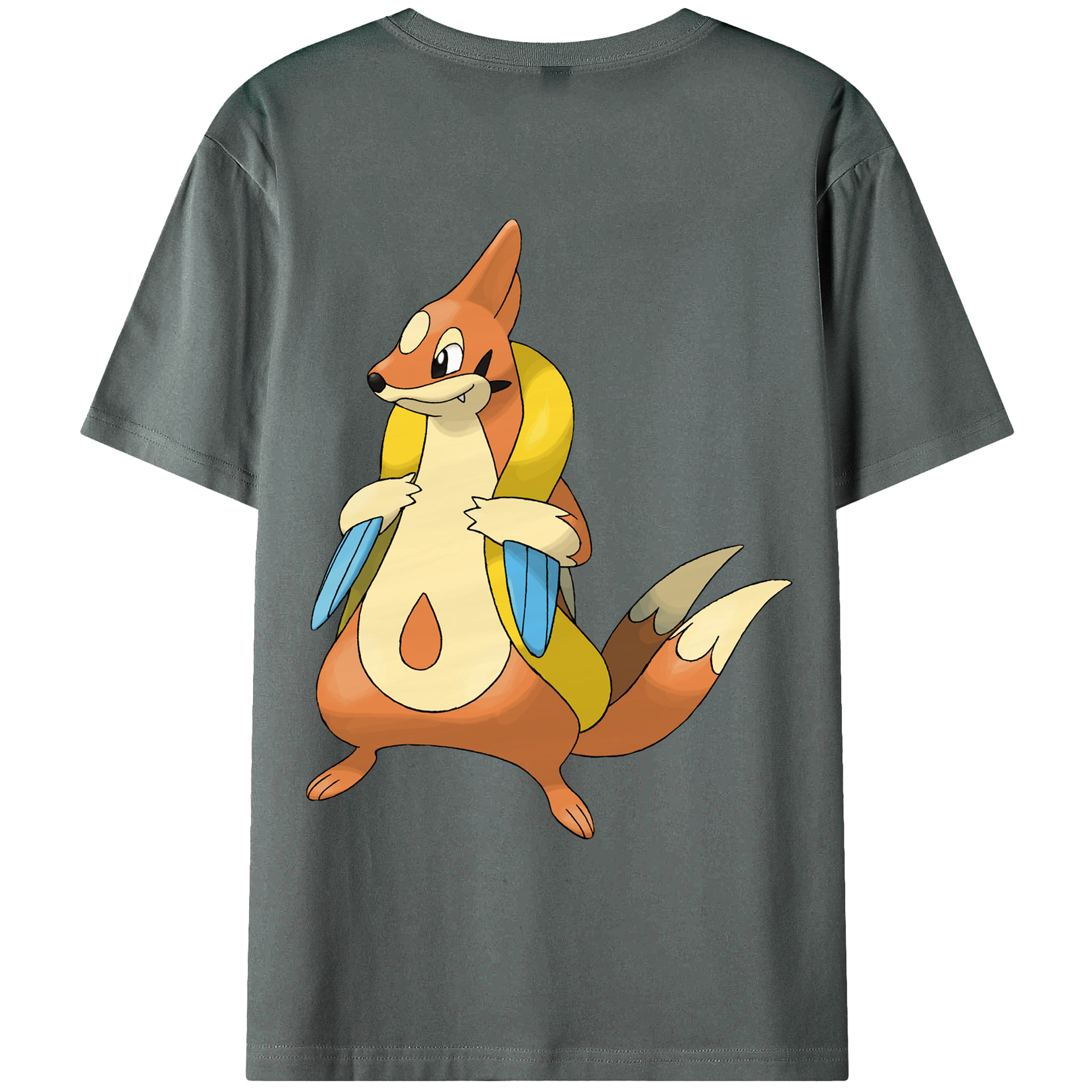 （画像用） ポケットモンスター Pokémon 綿100％ メンズ半袖Tシャツ（バックプリント） 通気性